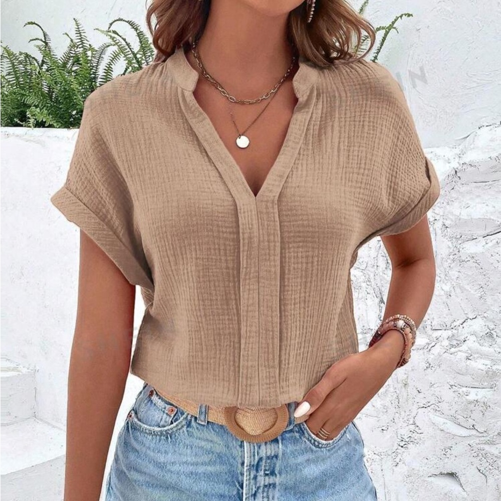 Khaki colored blouse